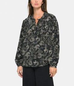 Bon marché ???? ISABEL MARANT Blouse Brunille Soie Noir ???? -BOUTIQUE MARGAUX LONNBERG unnamed file 1674