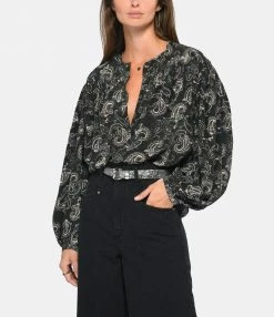 Bon marché ???? ISABEL MARANT Blouse Brunille Soie Noir ???? -BOUTIQUE MARGAUX LONNBERG unnamed file 1675