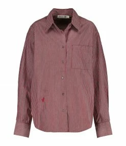 Le moins cher 🔔 CHARLIE JOE Chemise Paul Coton Rayures Bordeaux 😍