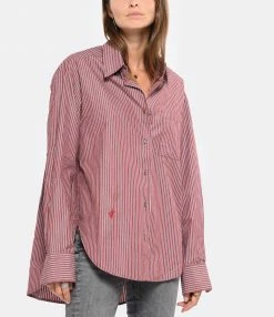 Le moins cher 🔔 CHARLIE JOE Chemise Paul Coton Rayures Bordeaux 😍 -BOUTIQUE MARGAUX LONNBERG unnamed file 1680