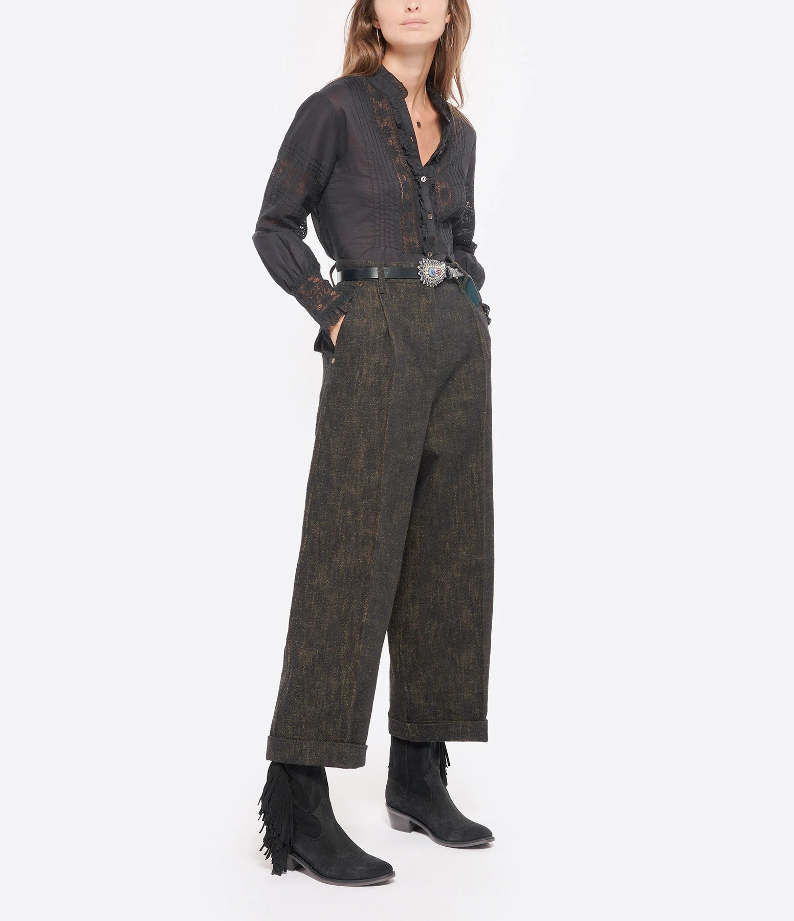 Promo ⌛ ANTIK BATIK Blouse Davina Coton Noir 🎁 4 Promo ⌛ ANTIK BATIK Blouse Davina Coton Noir 🎁 – Image 4