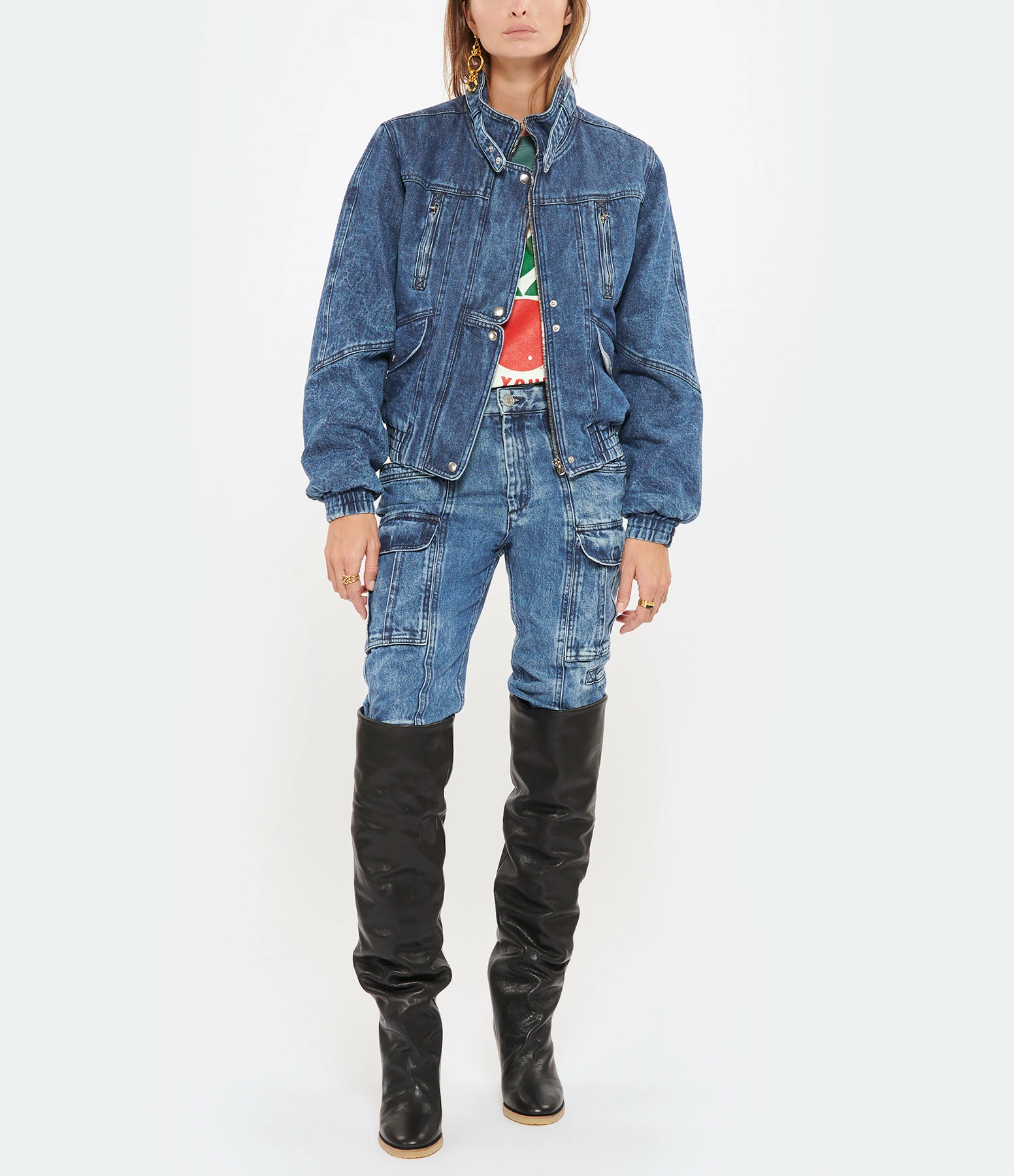 Meilleure affaire 😀 ISABEL MARANT Veste Vlasta Coton Bleu 🥰 5 Meilleure affaire 😀 ISABEL MARANT Veste Vlasta Coton Bleu 🥰 – Image 5