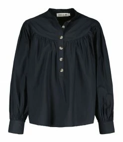 Le moins cher 🛒 CHARLIE JOE Blouse Diego Coton Bleu Navy 😍