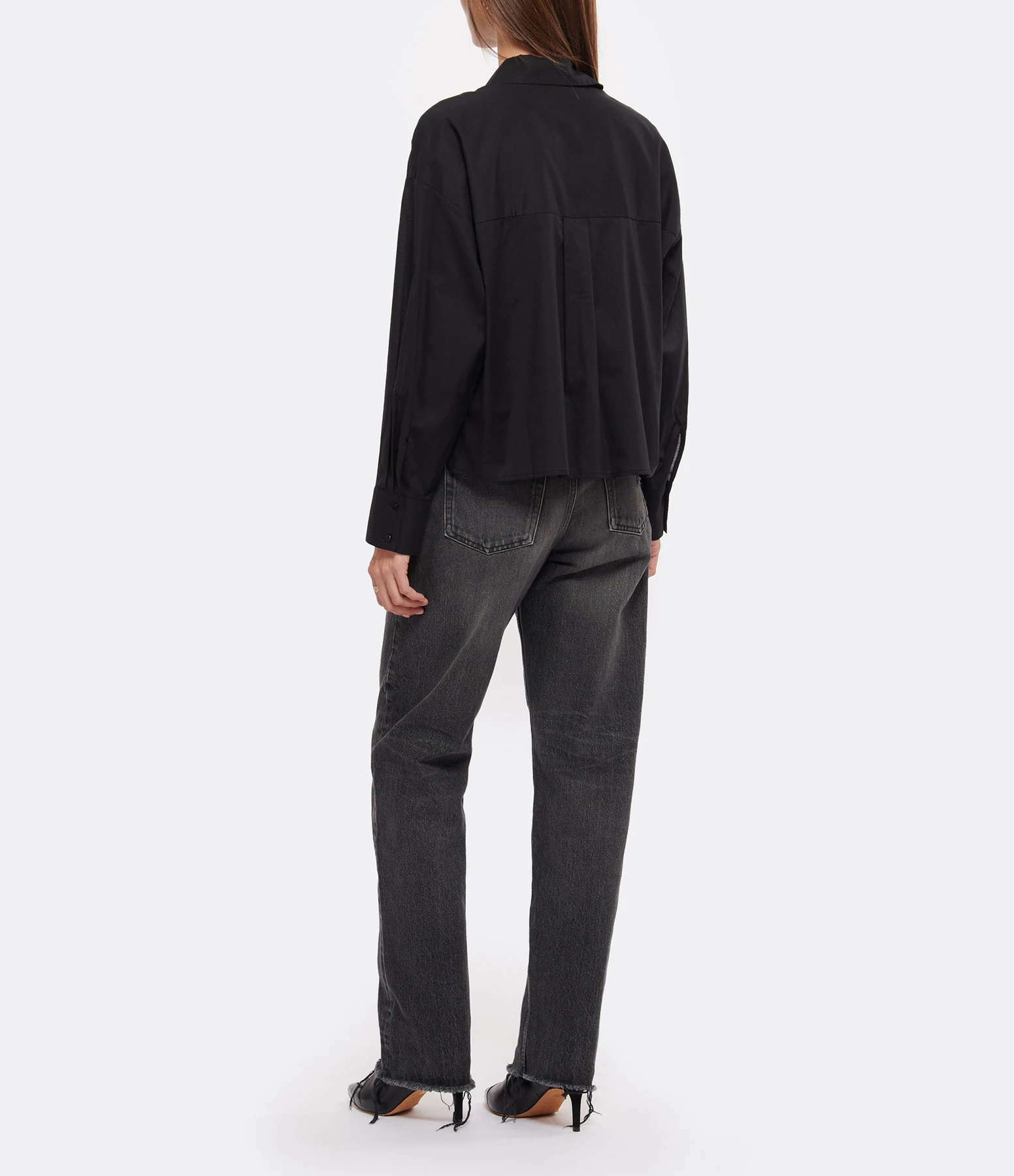 Le moins cher 🔔 JEANNE VOULAND Chemise Ima Coton Noir 🔔 5 Le moins cher 🔔 JEANNE VOULAND Chemise Ima Coton Noir 🔔 – Image 5