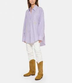 Remise 🌟 LES FÉLICITÉS Chemise Félicy Rayée Parme 🎁 -BOUTIQUE MARGAUX LONNBERG unnamed file 1792