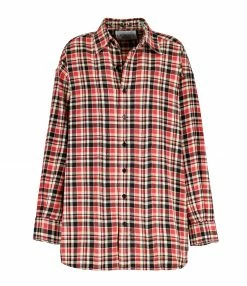 Meilleure affaire ✨ LAURENCE BRAS Surchemise Seberg Carreaux Coton Rouge ✔️