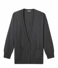 Remise ❤️ A.P.C. Cardigan Jane Cachemire Gris Chiné, Collaboration A.P.C X Jane Birkin 👏