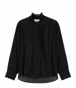 Acheter 👍 ISABEL MARANT ÉTOILE Top Pamias Coton Organique Noir 🌟
