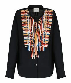 Meilleur prix 💯 FORTE_FORTE Chemise L'intreccio Coton Noir Carioca 🤩