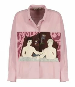 Sortie 🛒 MII Chemise Greta Coton Broderie Gabrielle D'Estrees Rose ✨