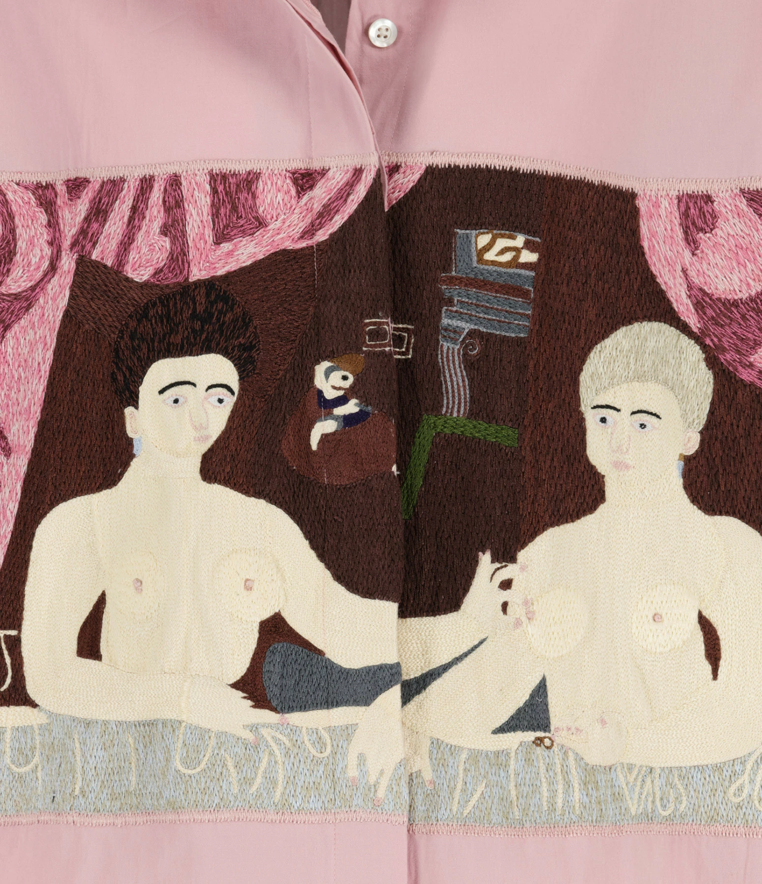 Sortie 🛒 MII Chemise Greta Coton Broderie Gabrielle D'Estrees Rose ✨ 2 Sortie 🛒 MII Chemise Greta Coton Broderie Gabrielle D'Estrees Rose ✨ – Image 2