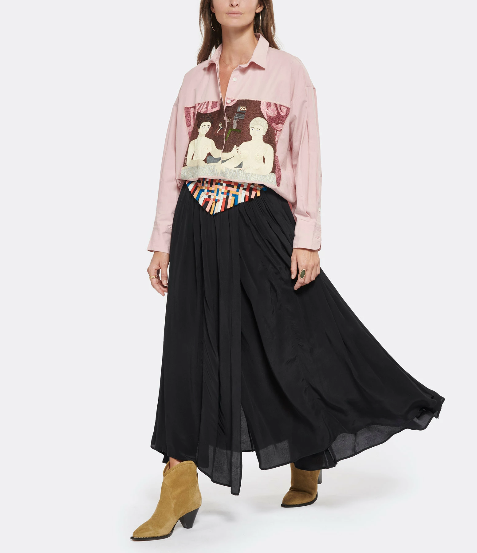 Sortie 🛒 MII Chemise Greta Coton Broderie Gabrielle D'Estrees Rose ✨ 4 Sortie 🛒 MII Chemise Greta Coton Broderie Gabrielle D'Estrees Rose ✨ – Image 4