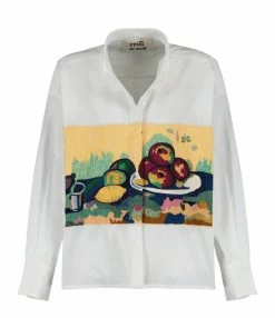 Offres ⌛ MII Chemise Greta Coton Broderie Cézanne Blanc 💯