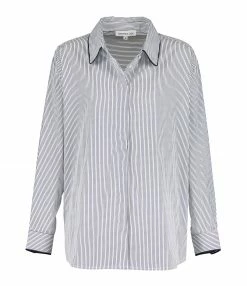 Grosses soldes 🧨 ANDREA LEV Chemise Boyfriend Rayures Bleu ⌛