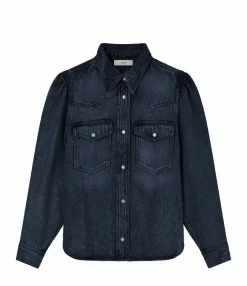 Bon marché 🥰 ISABEL MARANT ÉTOILE Chemise Tahisse Coton Bleu 🔔