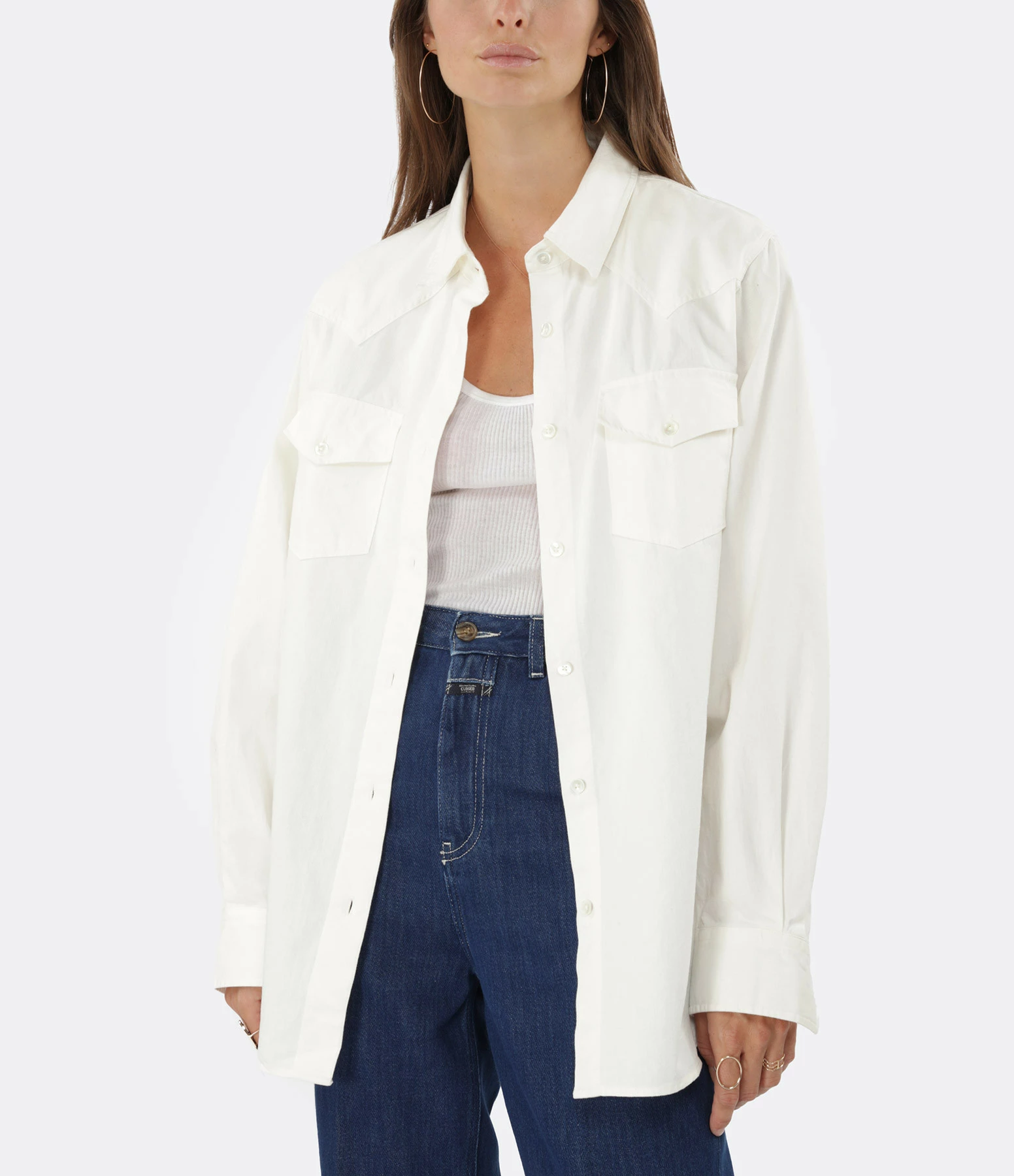 Vente flash ⭐ CLOSED Chemise Oversized Coton Blanc 🛒 2 Vente flash ⭐ CLOSED Chemise Oversized Coton Blanc 🛒 – Image 2