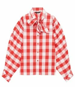 Vente flash ✔️ TARA JARMON Chemise 🍬 Candy Coton Rouge 👍