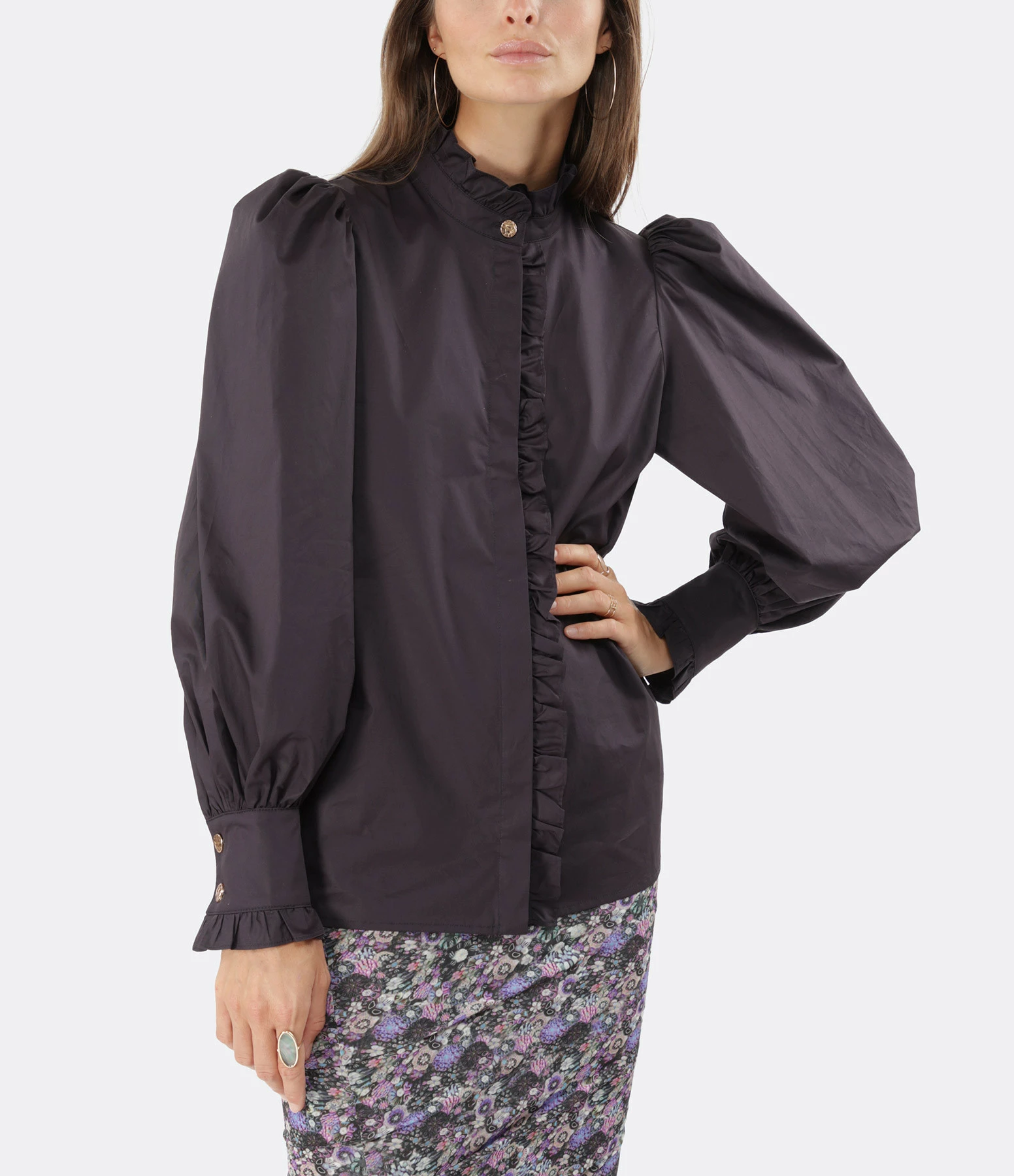 Offres ???? TARA JARMON Chemise Christine Coton Bleu Nocturne ???? 2 Offres ???? TARA JARMON Chemise Christine Coton Bleu Nocturne ???? – Image 2
