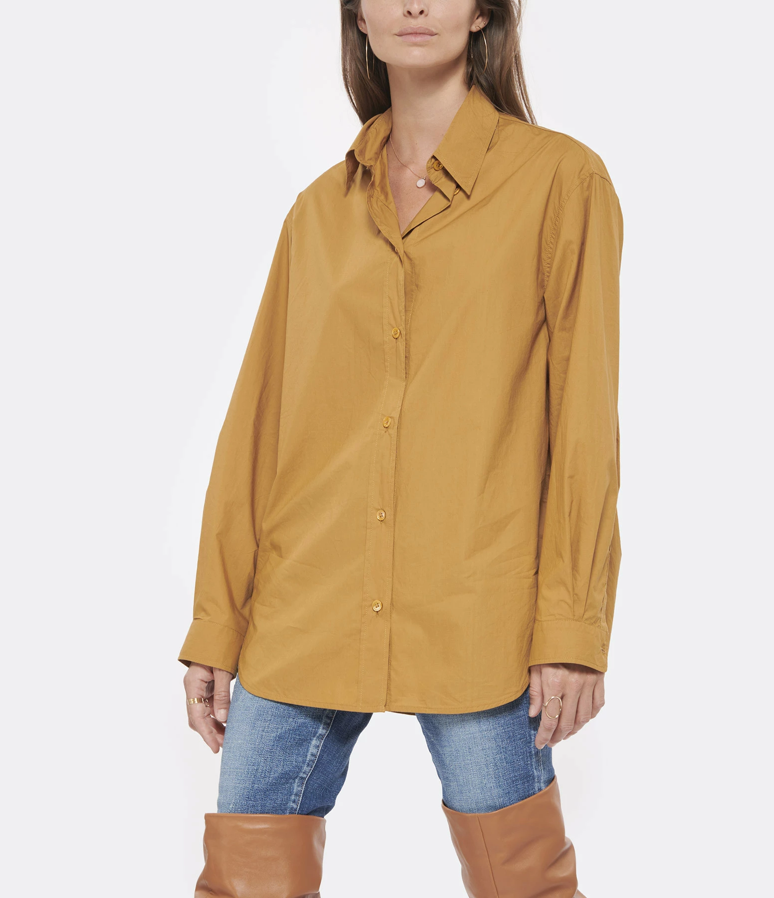 Top 10 ???? VANESSA BRUNO Chemise Helianne Coton Safran ???? 3 Top 10 ???? VANESSA BRUNO Chemise Helianne Coton Safran ???? – Image 3