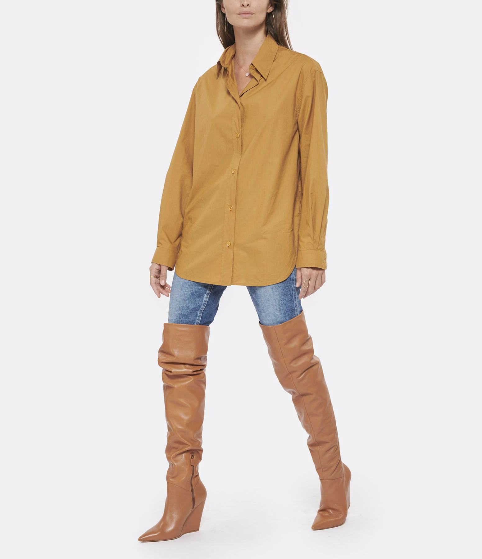 Top 10 ???? VANESSA BRUNO Chemise Helianne Coton Safran ???? 5 Top 10 ???? VANESSA BRUNO Chemise Helianne Coton Safran ???? – Image 5