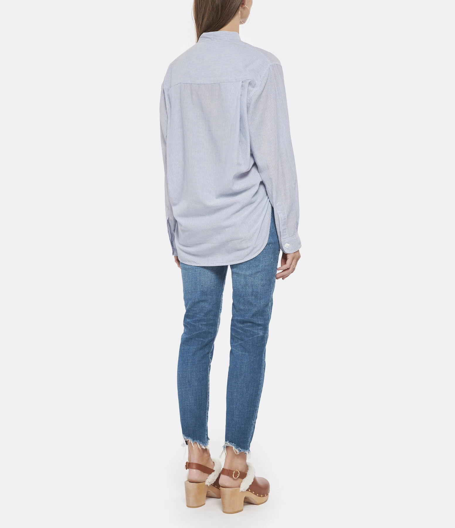 Grosses soldes 🤩 VANESSA BRUNO Chemise Lidiane Coton Blanc Bleu 🌟 5 Grosses soldes 🤩 VANESSA BRUNO Chemise Lidiane Coton Blanc Bleu 🌟 – Image 5