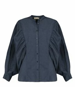 Promo 🌟 MOMONI Chemise Betulla Coton Bleu 🎉