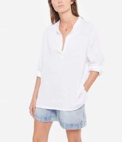 Offres ❤️ LES FÉLICITÉS Blouse Coton Blanc Rose, Exclusivité Lulli 😉 -BOUTIQUE MARGAUX LONNBERG unnamed file 2051
