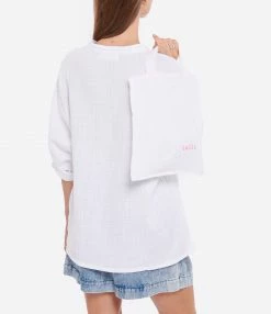 Offres ❤️ LES FÉLICITÉS Blouse Coton Blanc Rose, Exclusivité Lulli 😉 -BOUTIQUE MARGAUX LONNBERG unnamed file 2053