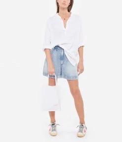 Offres ❤️ LES FÉLICITÉS Blouse Coton Blanc Rose, Exclusivité Lulli 😉 -BOUTIQUE MARGAUX LONNBERG unnamed file 2054