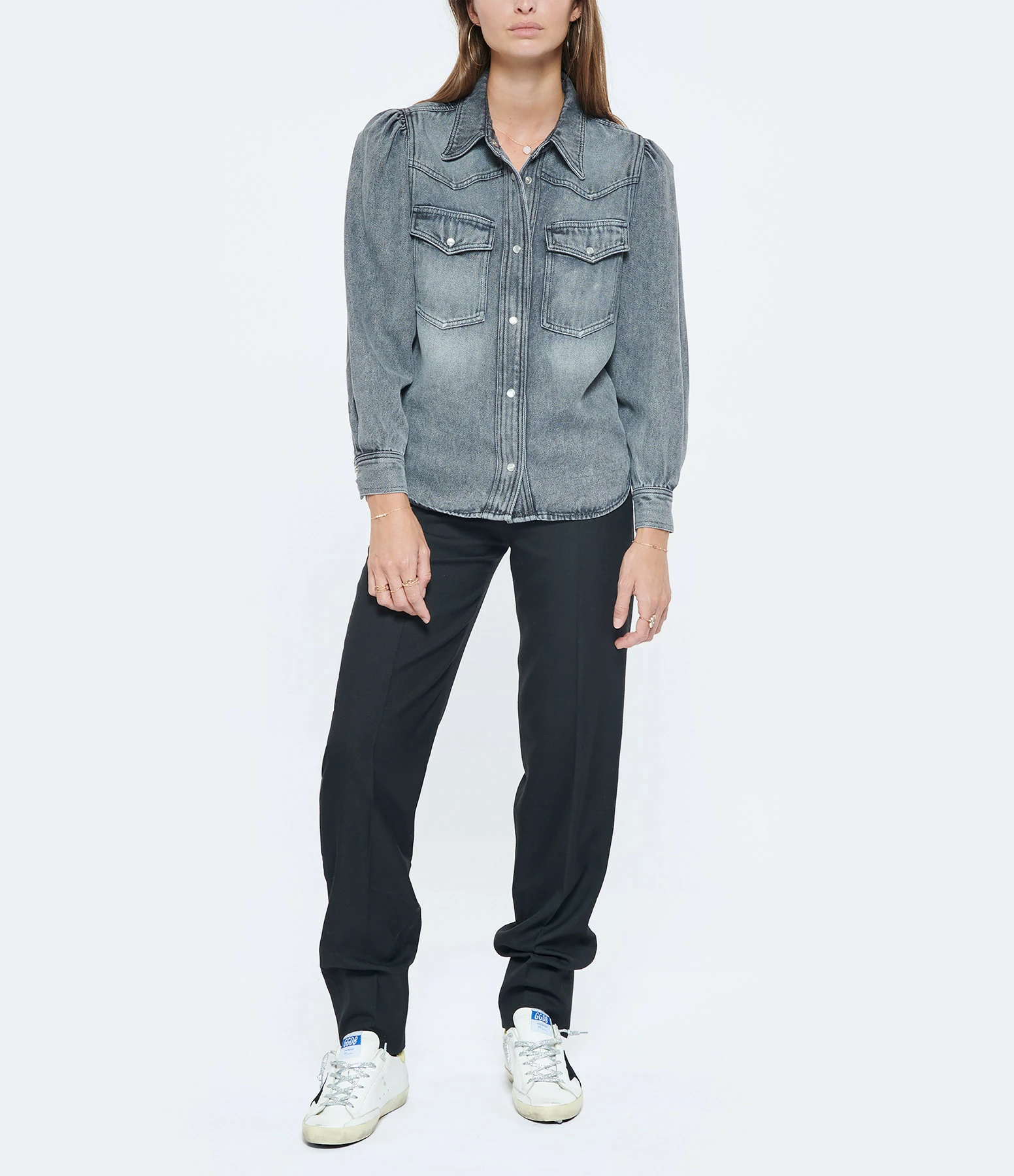 Budget 👍 ISABEL MARANT ÉTOILE Chemise Tahisse Coton Gris 🎉 4 Budget 👍 ISABEL MARANT ÉTOILE Chemise Tahisse Coton Gris 🎉 – Image 4