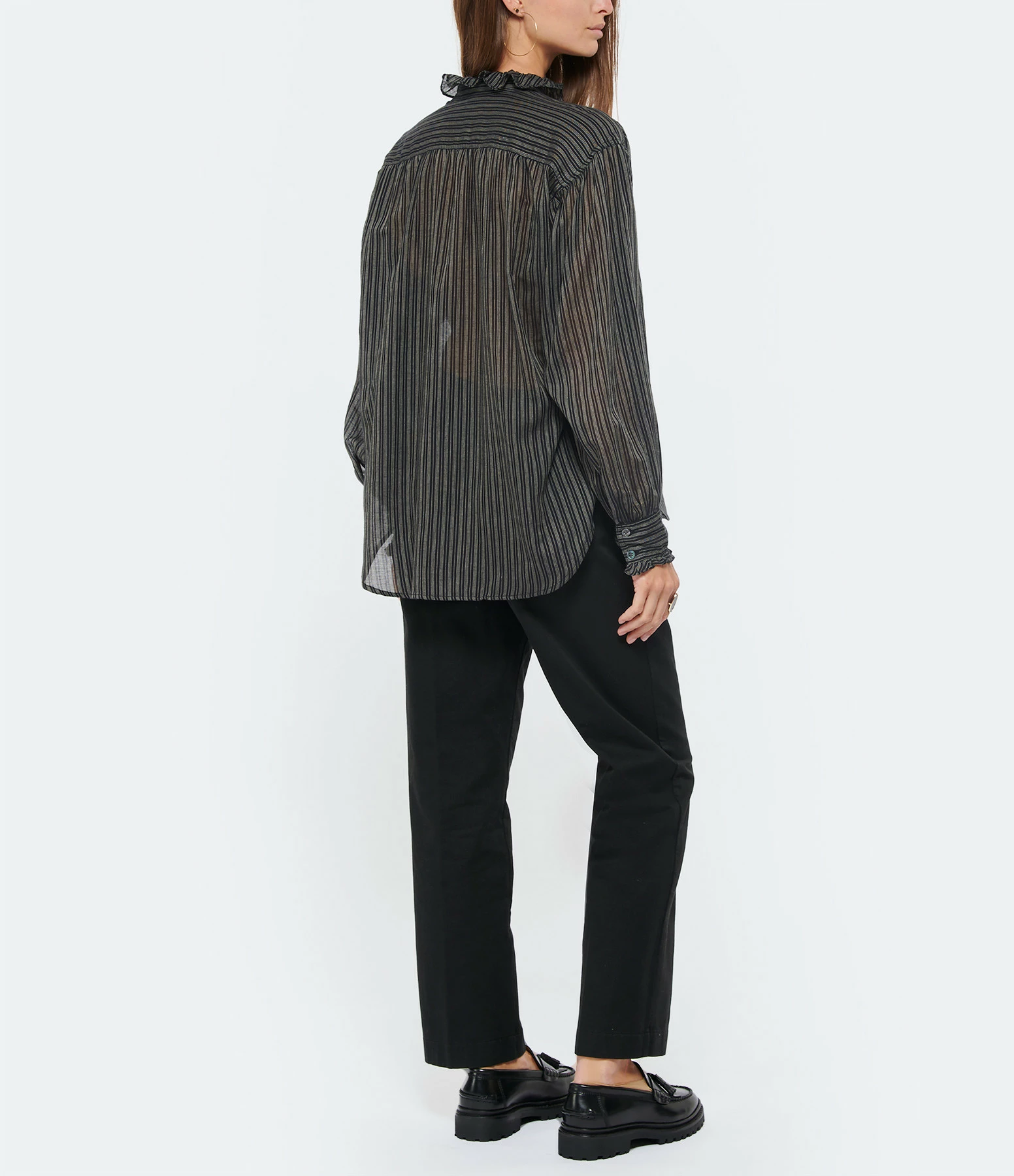 Top 10 😀 ISABEL MARANT ÉTOILE Top Pamias Coton Rayé Noir ✔️ 5 Top 10 😀 ISABEL MARANT ÉTOILE Top Pamias Coton Rayé Noir ✔️ – Image 5