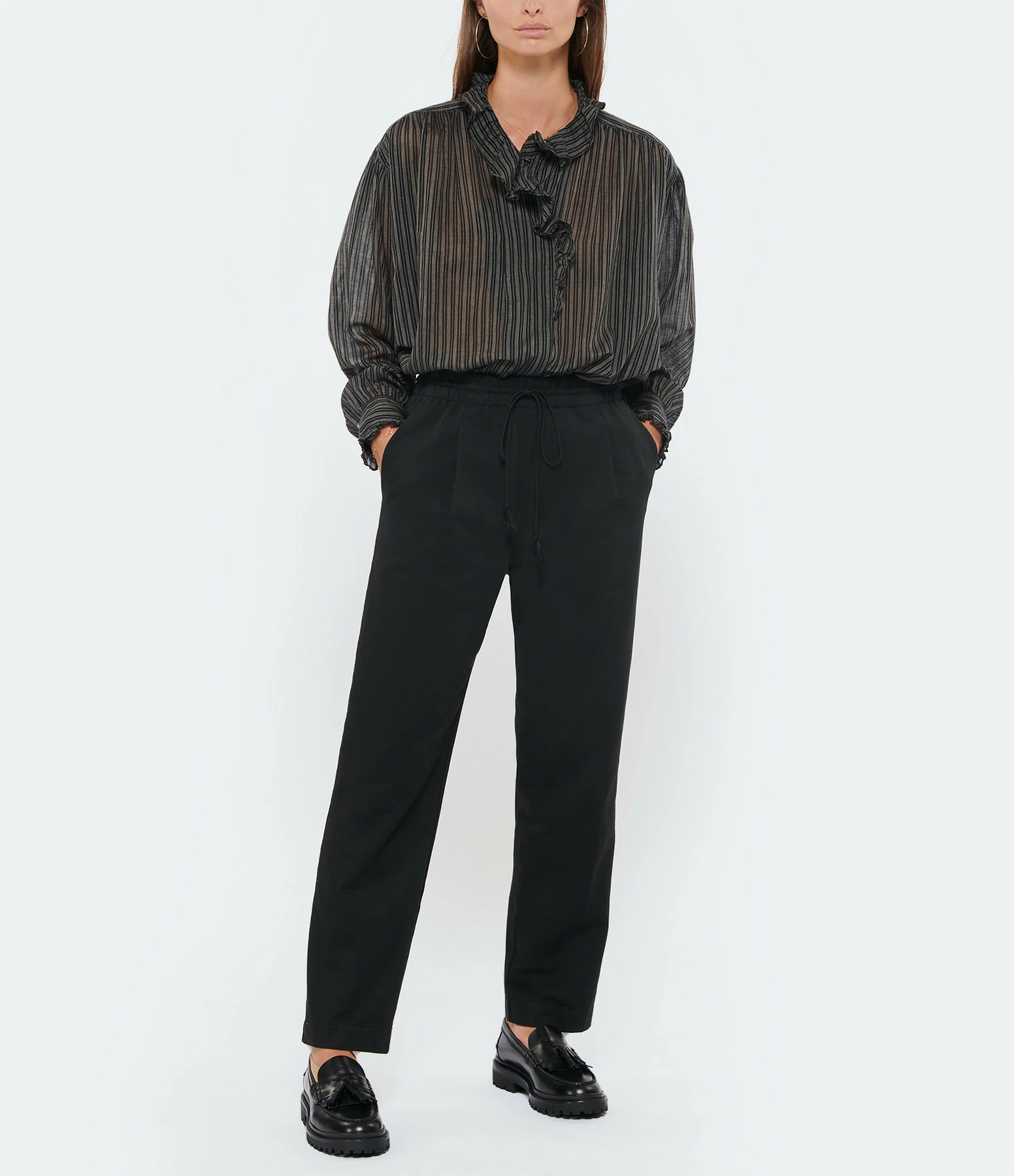 Top 10 😀 ISABEL MARANT ÉTOILE Top Pamias Coton Rayé Noir ✔️ 6 Top 10 😀 ISABEL MARANT ÉTOILE Top Pamias Coton Rayé Noir ✔️ – Image 6