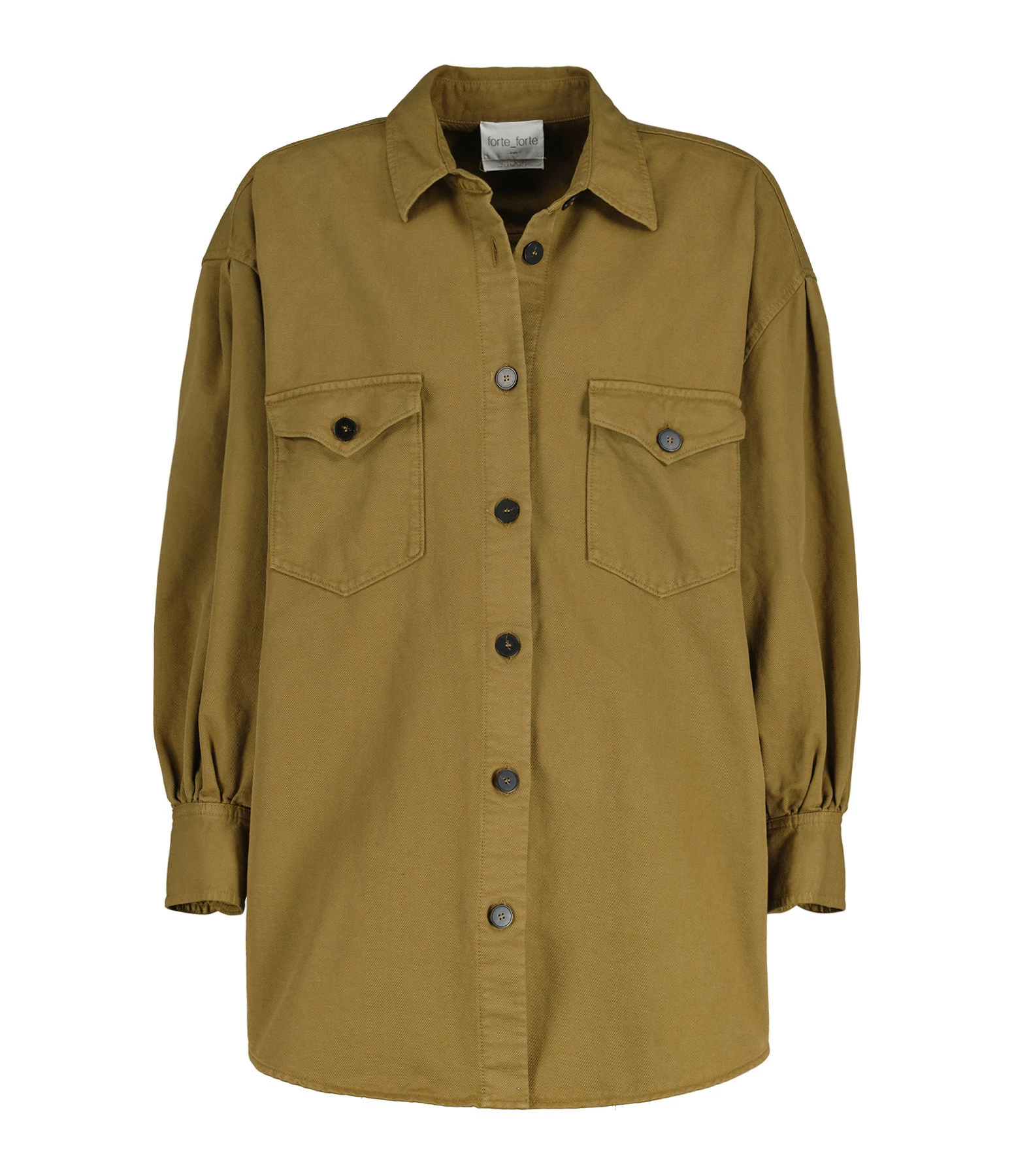 Offres 🛒 FORTE_FORTE Surchemise Coton Kaki ⭐ 1 Offres 🛒 FORTE_FORTE Surchemise Coton Kaki ⭐
