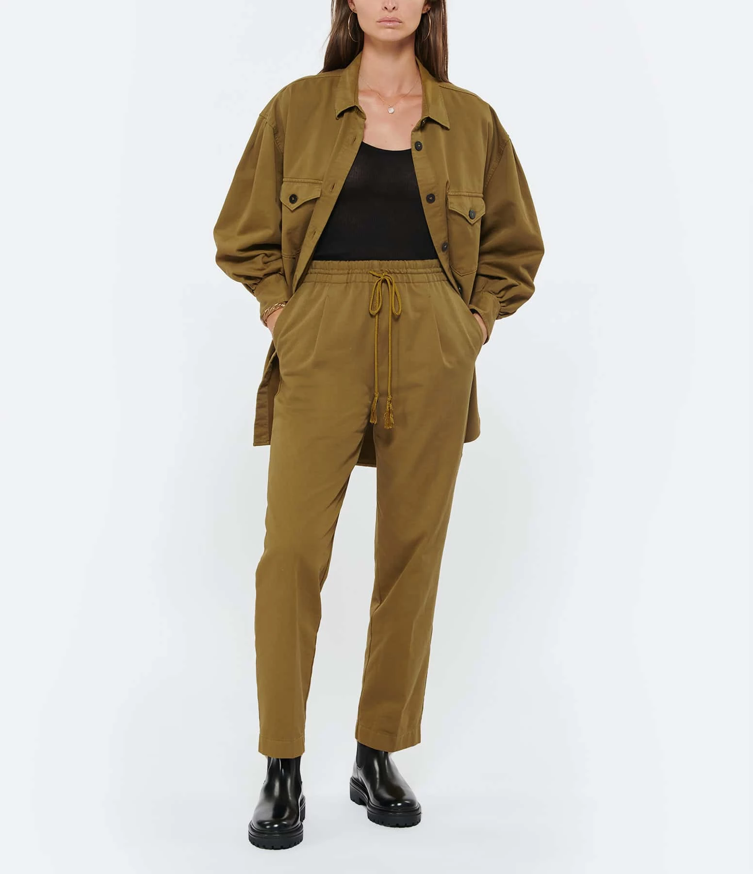 Offres 🛒 FORTE_FORTE Surchemise Coton Kaki ⭐ 5 Offres 🛒 FORTE_FORTE Surchemise Coton Kaki ⭐ – Image 5