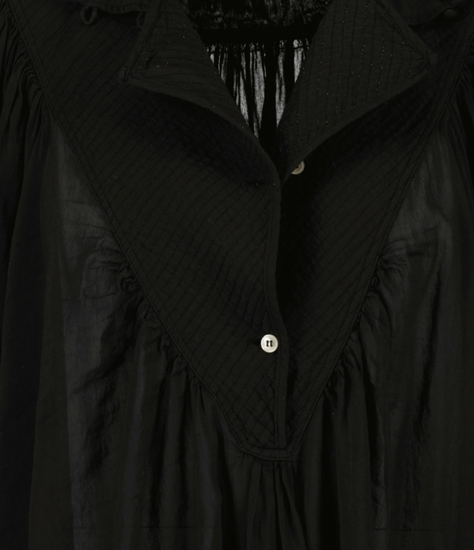 Coupon ⭐ FORTE_FORTE Blouse Coton Soie Noir ✨ 2 Coupon ⭐ FORTE_FORTE Blouse Coton Soie Noir ✨ – Image 2