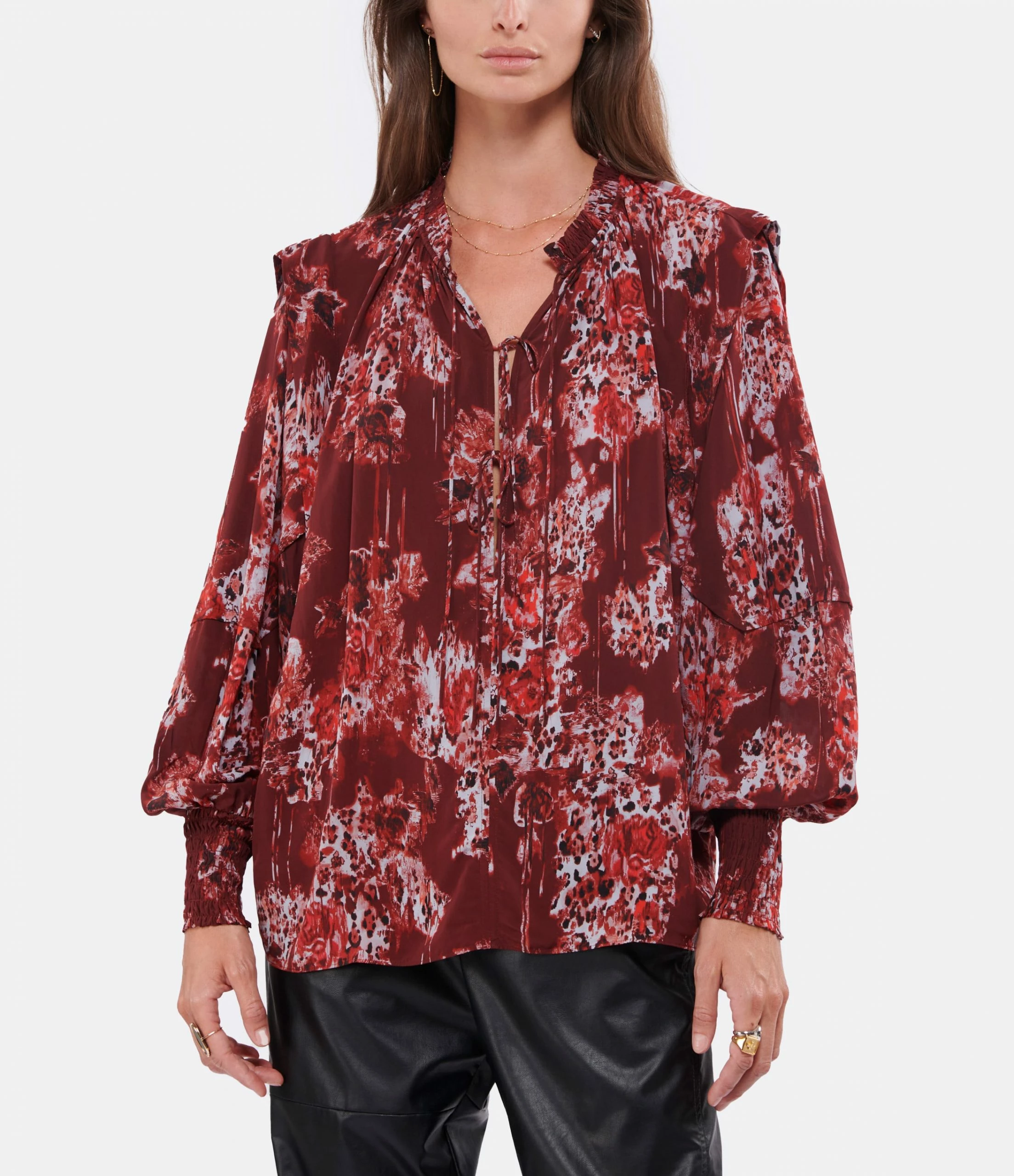 Les meilleures critiques de ✨ IRO Blouse Analin Imprimé Bordeaux 🌟 3 Les meilleures critiques de ✨ IRO Blouse Analin Imprimé Bordeaux 🌟 – Image 3