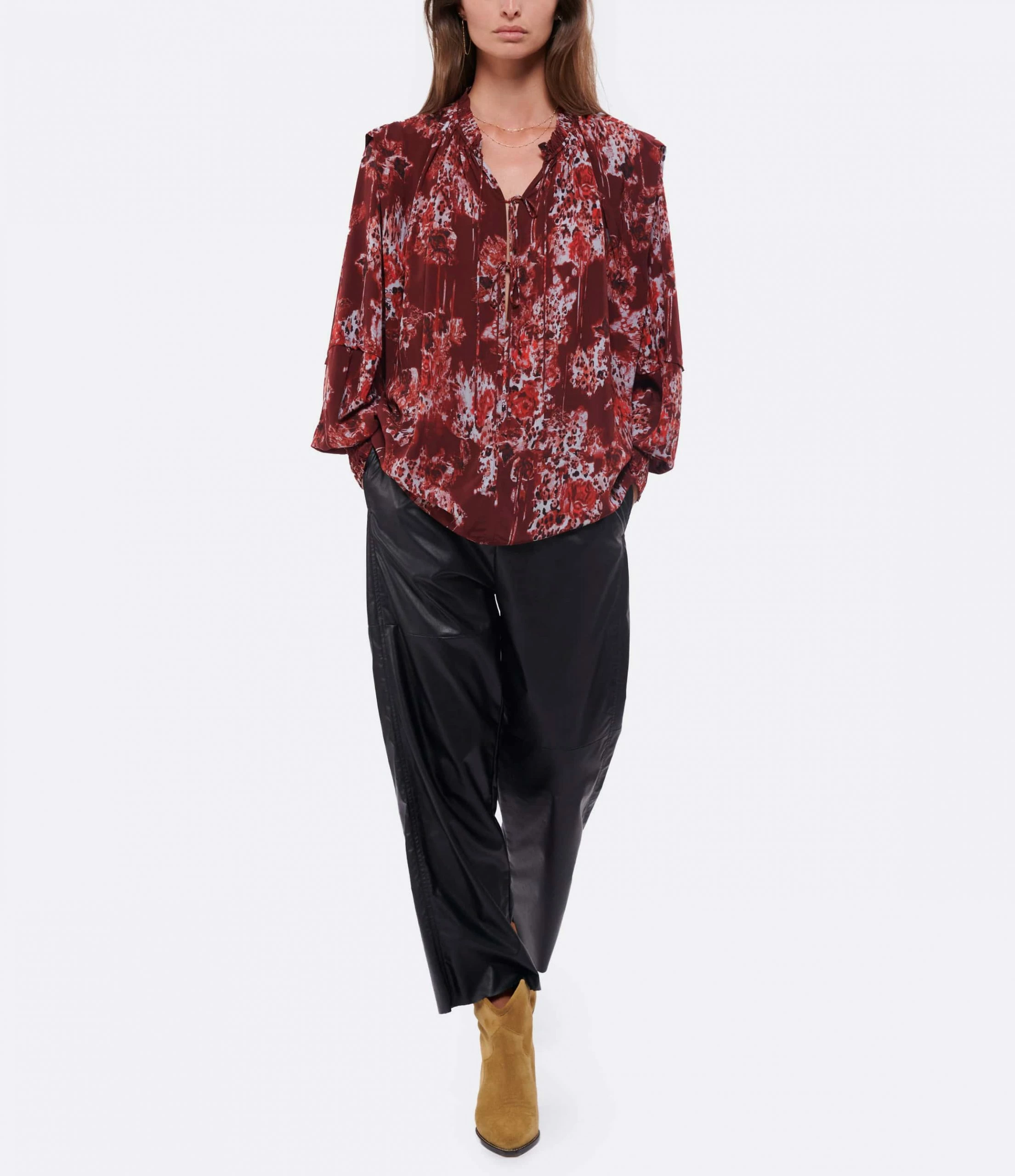 Les meilleures critiques de ✨ IRO Blouse Analin Imprimé Bordeaux 🌟 4 Les meilleures critiques de ✨ IRO Blouse Analin Imprimé Bordeaux 🌟 – Image 4