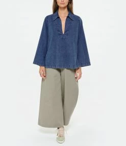 Top 10 🔔 NILI LOTAN Blouse Loose Paulette Coton Indigo ✔️ -BOUTIQUE MARGAUX LONNBERG unnamed file 2103