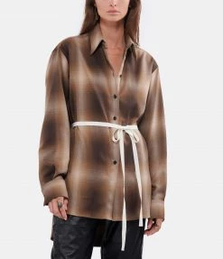 De gros 🧨 MM6 MAISON MARGIELA Chemise Longue Carreaux Marron 🧨 -BOUTIQUE MARGAUX LONNBERG unnamed file 2107 scaled