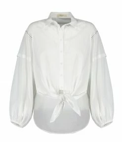 Le moins cher ❤️ MES DEMOISELLES Chemise Cloti Nœud Coton Blanc ✨