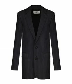 Offres 🔔 AMI PARIS Veste Blazer Unisexe Laine Vierge Noir 🧨