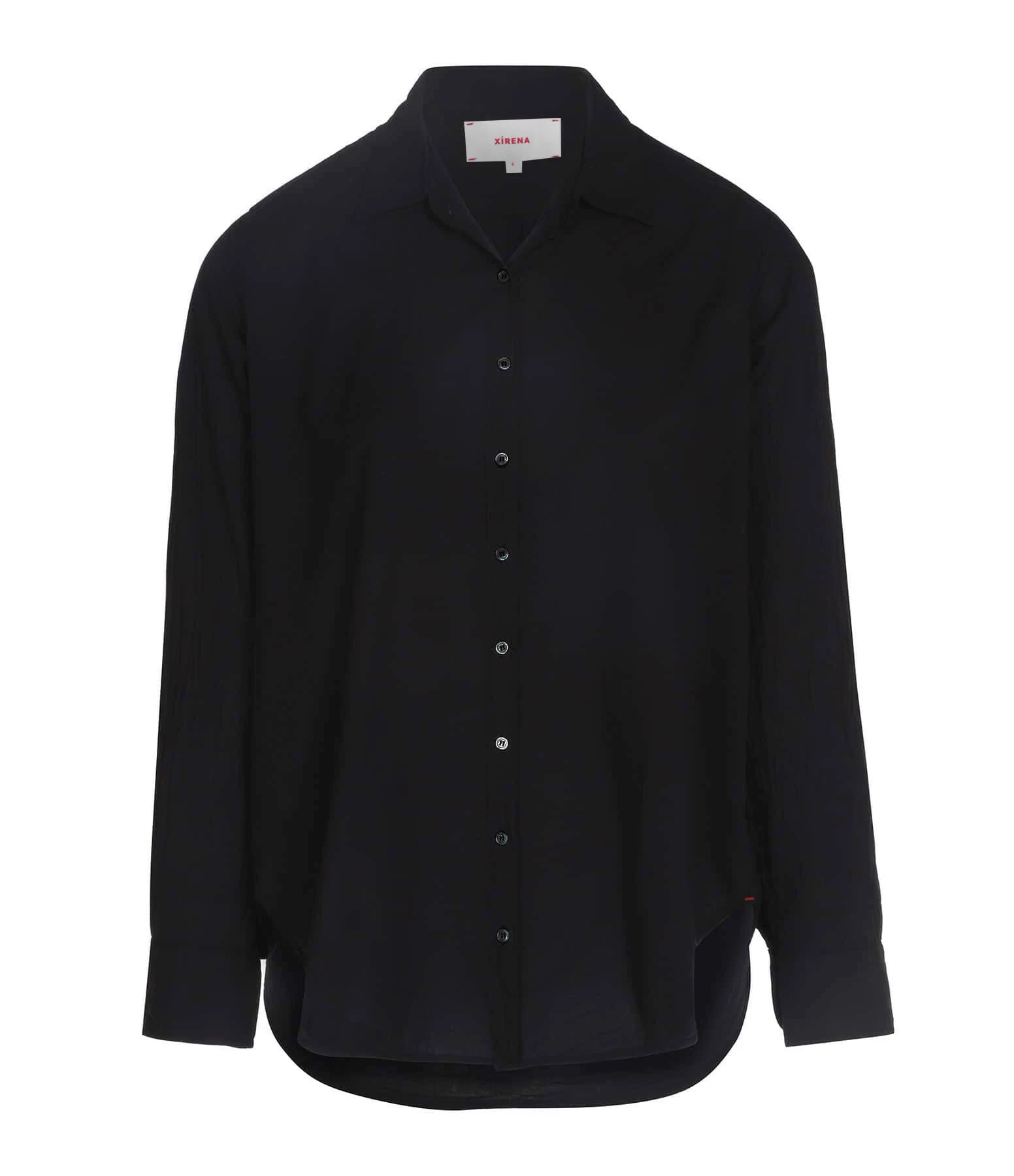 Promo 👍 XIRENA Chemise Beau Coton Noir 👍 1 Promo 👍 XIRENA Chemise Beau Coton Noir 👍