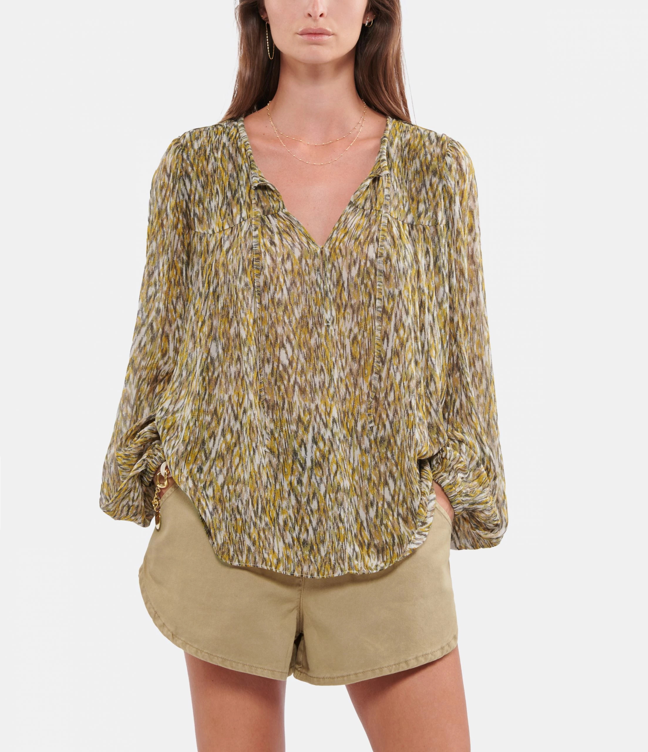 Vente flash ⌛ ISABEL MARANT ÉTOILE Blouse Daytonea Kaki 👍 3 Vente flash ⌛ ISABEL MARANT ÉTOILE Blouse Daytonea Kaki 👍 – Image 3