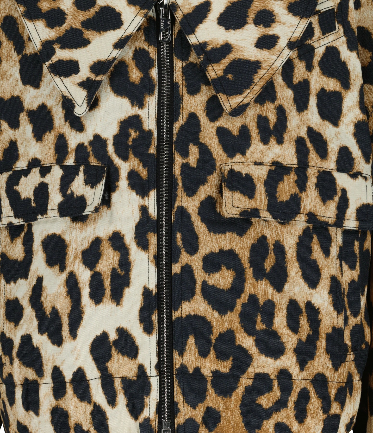 Vente flash 🔥 GANNI Veste Canvas Léopard 😍 2 Vente flash 🔥 GANNI Veste Canvas Léopard 😍 – Image 2