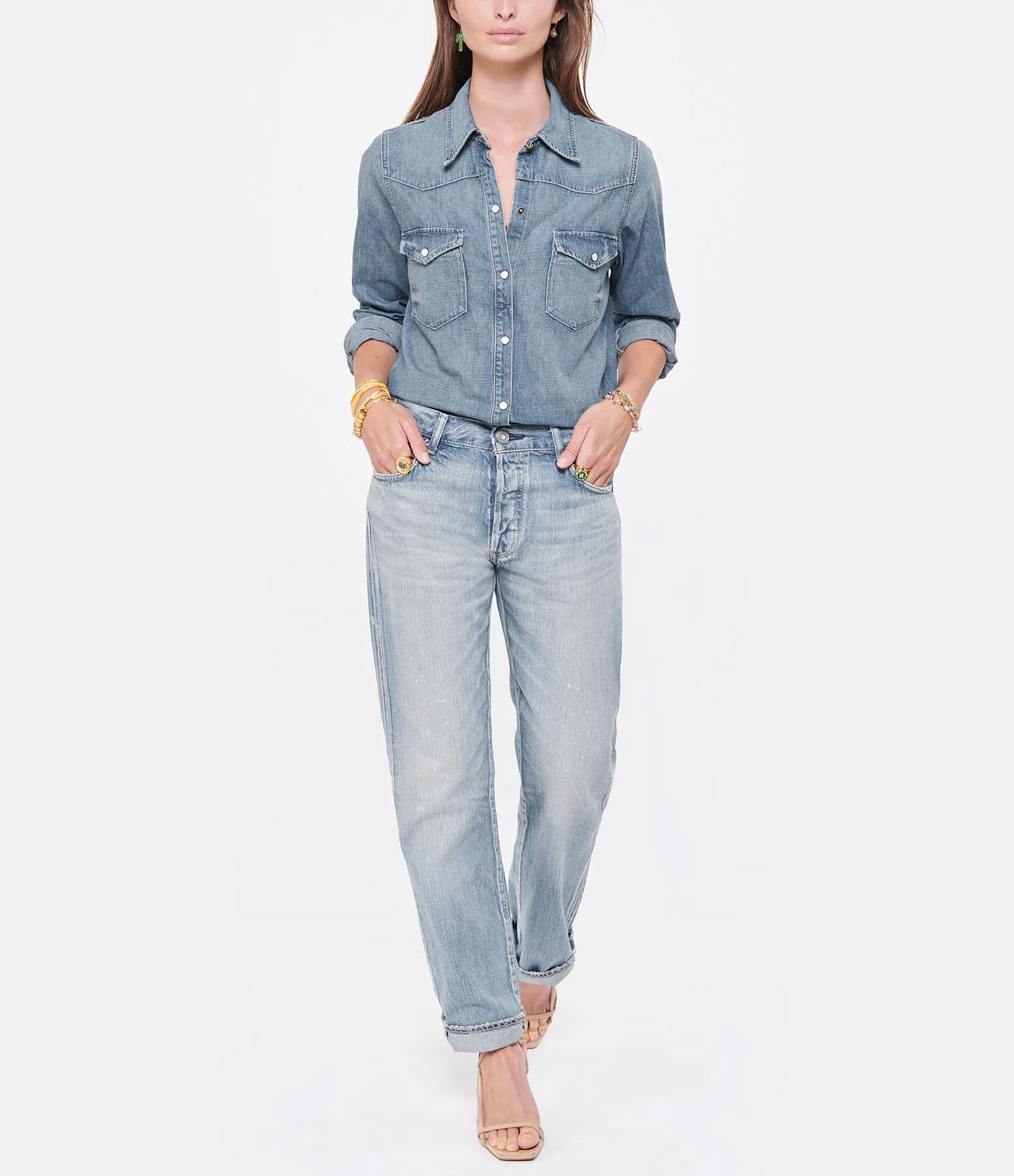 Tout neuf 🎁 NILI LOTAN Chemise Travis Denim Bleu 👏 3 Tout neuf 🎁 NILI LOTAN Chemise Travis Denim Bleu 👏 – Image 3