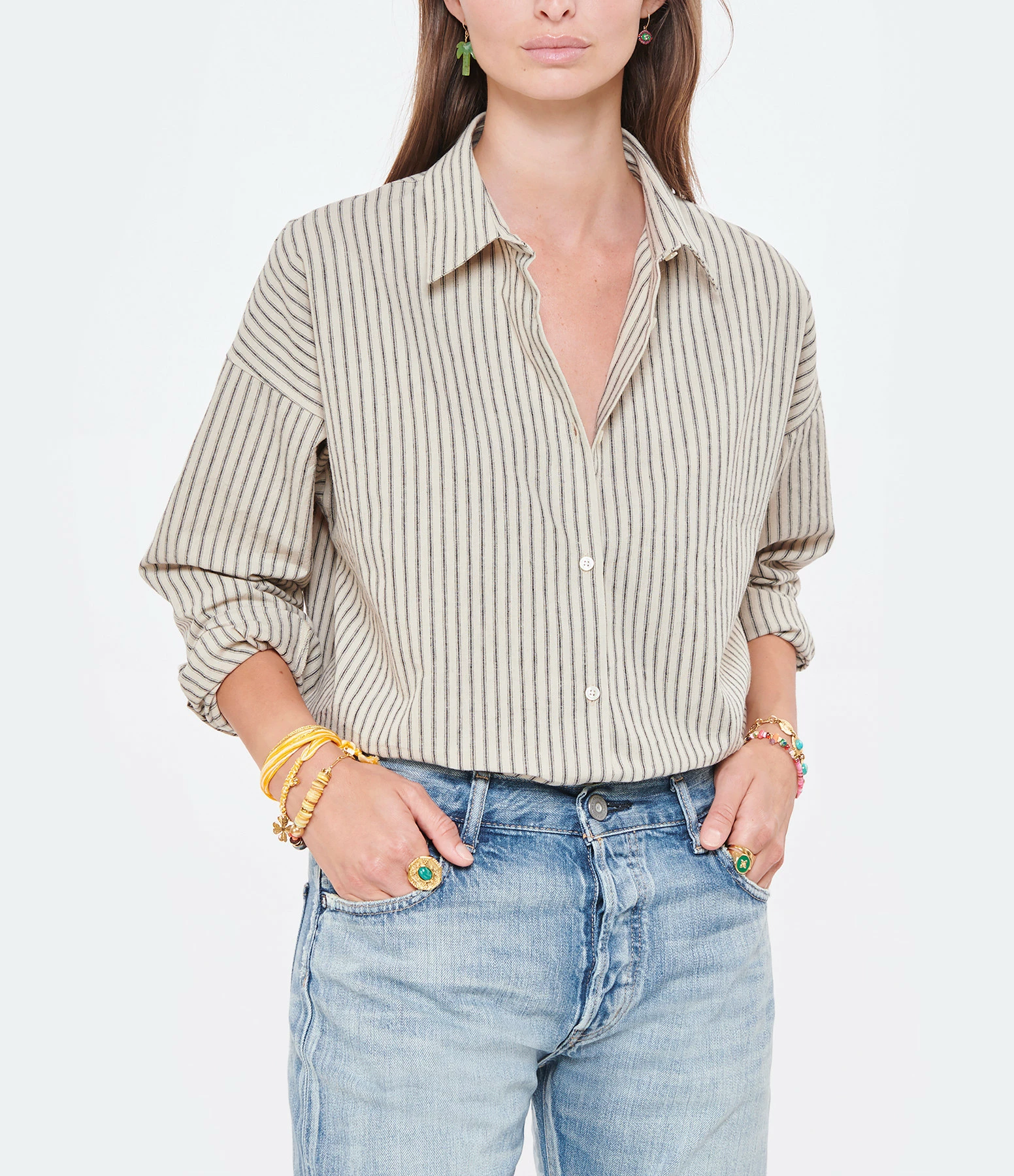 Meilleure vente 💯 MAISON STANDARDS Chemise Linda Lin Rayures Noir ✔️ 2 Meilleure vente 💯 MAISON STANDARDS Chemise Linda Lin Rayures Noir ✔️ – Image 2