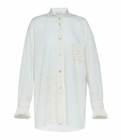 Top 10 🎁 FORTE_FORTE Chemise Coton Crochet Blanc ⭐