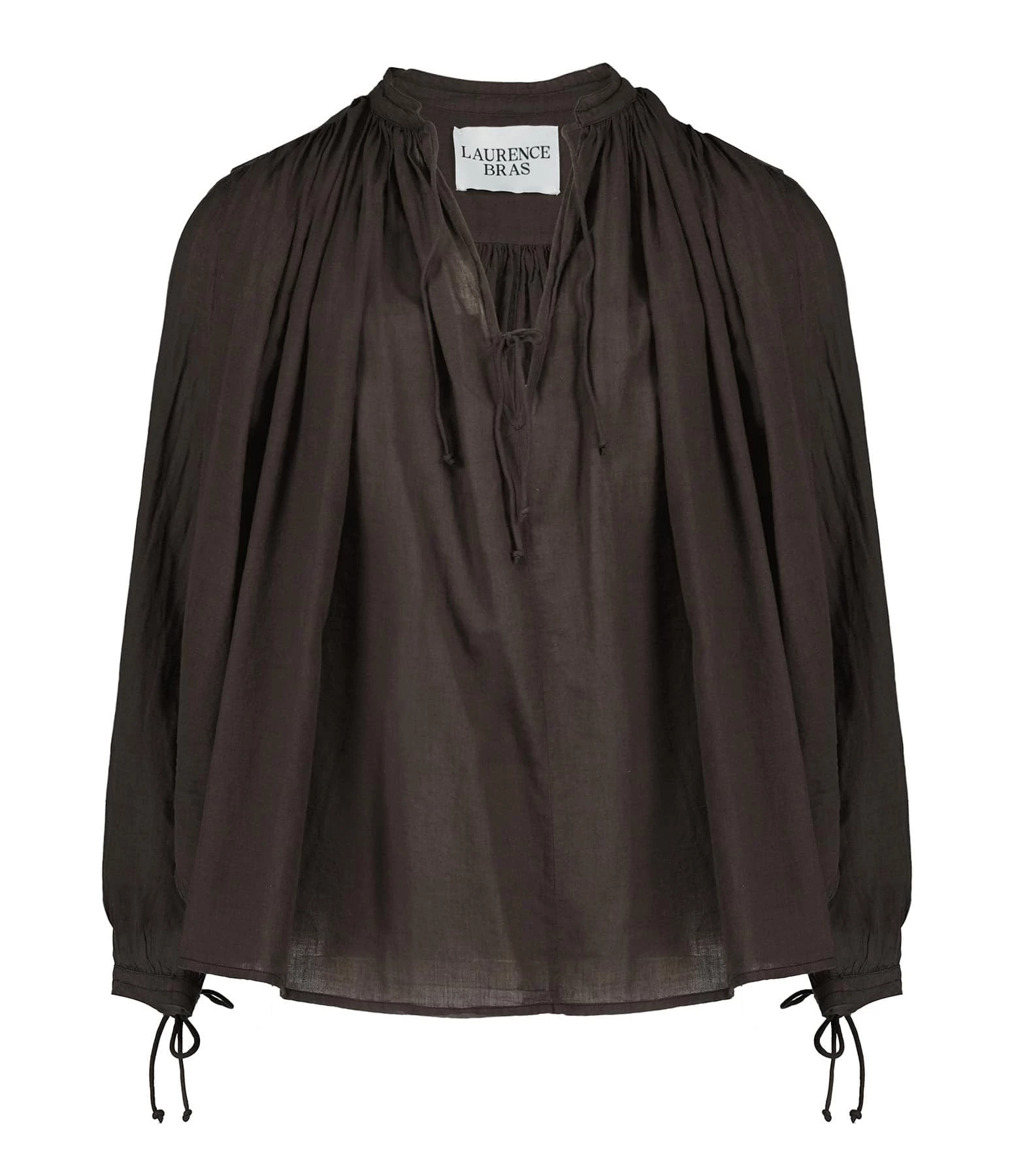 Coupon ???? LAURENCE BRAS Blouse New Cigar Coton Marron ???? 1 Coupon ???? LAURENCE BRAS Blouse New Cigar Coton Marron ????