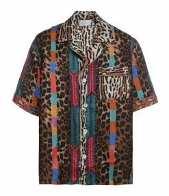 Vente flash 😉 PIERRE-LOUIS MASCIA Chemise Aloe Soie Imprimé Léopard ✔️