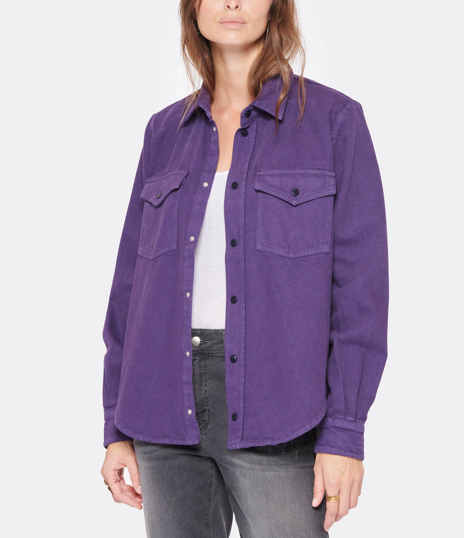 Grosses soldes 👏 ROSEANNA Chemise Wilson Coton Violet ✔️ 3 Grosses soldes 👏 ROSEANNA Chemise Wilson Coton Violet ✔️ – Image 3